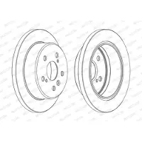 FERODO Jarrulevyt DDF1598C takana, täysi, 2 Kappale
