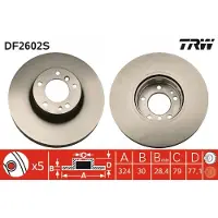 TRW Jarrulevy (1kpl) DF2602S