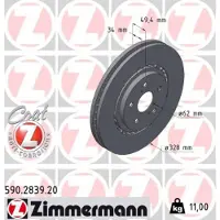 ZIMMERMANN Jarrulevy (1kpl) 590.2839.20