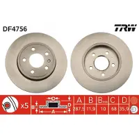 TRW Jarrulevy (1kpl) DF4756