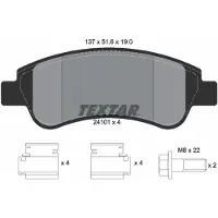 Textar Jarrupalasarja (4kpl), levyjarru 2410101