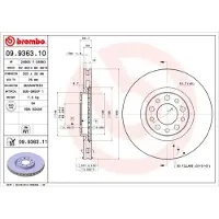 Brembo Jarrulevy 9936311 edessä, tuuletettu, 1 Kappale