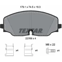 Textar Jarrupalasarja (4kpl), levyjarru 2276901