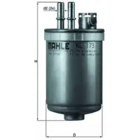 MAHLE ORIGINAL Polttoainesuodatin Mahle, KL 173 - Ford - Focus, Fiesta, Courier. Ssangyong - Rexton