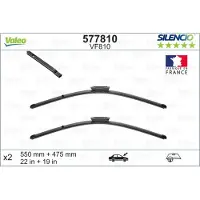 Valeo Pyyhkijänsulka Silencio Xtrm VF810, 550/475mm, Edessä, 2 Kappale