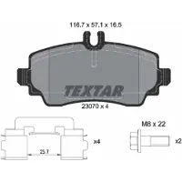 Textar Jarrupalasarja (4kpl), levyjarru 2307004