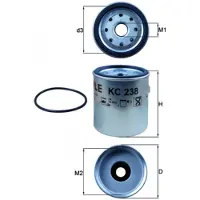 MAHLE ORIGINAL Polttoainesuodatinkotelo Mahle, KC 238D - Jeep - Grand cherokee, Cherokee. Chrysler - Grand voyager, Voyager