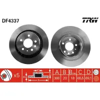 TRW Jarrulevy (1kpl) DF4337