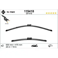 SWF Pyyhkijänsulka Visioflex 119418, 650/480mm, Edessä, 2 Kappale