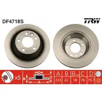 TRW Jarrulevy (1kpl) DF4718S