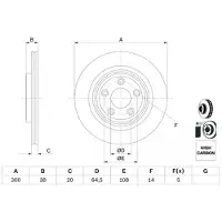 Bosch Jarrulevy 0 986 479 F67 takana, tuuletettu, erittäin hiilihappoinen, 1 Kappale