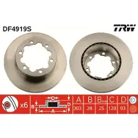 TRW Jarrulevy (1kpl) DF4919S