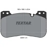 Textar Jarrupalasarja (4kpl), levyjarru 2244101