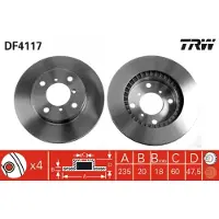 TRW Jarrulevy (1kpl) DF4117