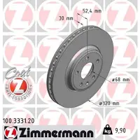 ZIMMERMANN Jarrulevy (1kpl) 100.3331.20