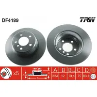 TRW Jarrulevy (1kpl) DF4189