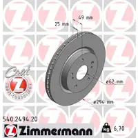 ZIMMERMANN Jarrulevy (1kpl) 540.2494.20