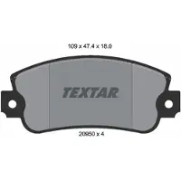 Textar Jarrupalasarja (4kpl), levyjarru 2095005