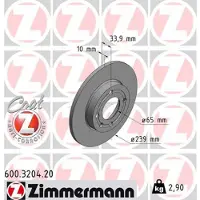 ZIMMERMANN Jarrulevy (1kpl) 600.3204.20
