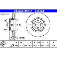 Ate Jarrulevy Power Disc 24.0328-0123.1, 1 Kappale