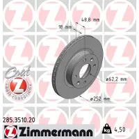 ZIMMERMANN Jarrulevy (1kpl) 285.3510.20