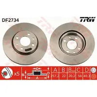 TRW Jarrulevy (1kpl) DF2734