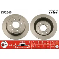 TRW Jarrulevy (1kpl) DF2646