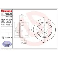Brembo Jarrulevy (1kpl) 08.A636.11