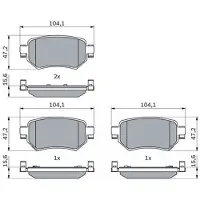 Bosch Jarrupalasarja (4kpl), levyjarru 0 986 460 010