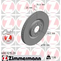 ZIMMERMANN Jarrulevy (1kpl) 600.3215.20