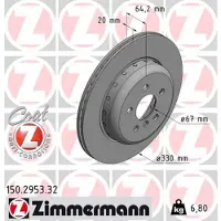 ZIMMERMANN Jarrulevy (1kpl) 150.2953.32
