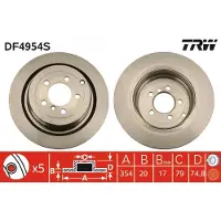 TRW Jarrulevy (1kpl) DF4954S