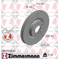ZIMMERMANN Jarrulevy (1kpl) 200.2528.20