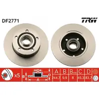 TRW Jarrulevy (1kpl) DF2771