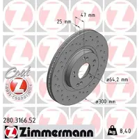 ZIMMERMANN Jarrulevy (1kpl) 280.3166.52