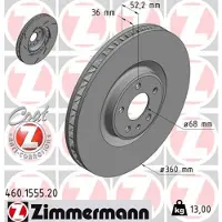ZIMMERMANN Jarrulevy (1kpl) 460.1555.20