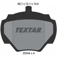 Textar Jarrupalasarja (4kpl), levyjarru 2034402