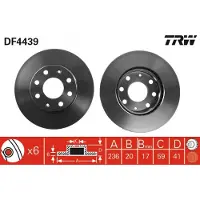 TRW Jarrulevy (1kpl) DF4439