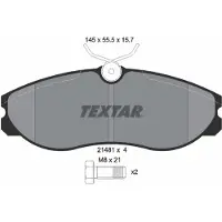 Textar Jarrupalasarja (4kpl), levyjarru 2148101