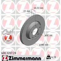 ZIMMERMANN Jarrulevy (1kpl) 600.3207.20