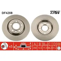 TRW Jarrulevy (1kpl) DF4208
