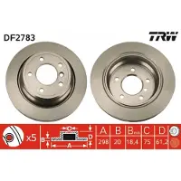 TRW Jarrulevy (1kpl) DF2783