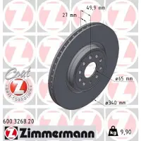 ZIMMERMANN Jarrulevy (1kpl) 600.3268.20
