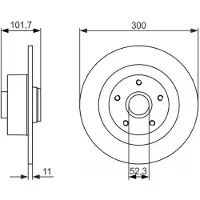 Bosch Jarrulevy 0 986 479 573 takana, täysi, 1 Kappale