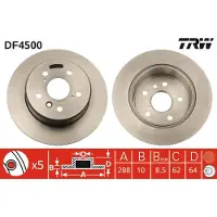 TRW Jarrulevy (1kpl) DF4500