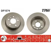 TRW Jarrulevy (1kpl) DF1574