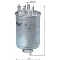 Knecht Polttoainesuodatin Mahle, KL 474 - Fiat - Doblò, Strada