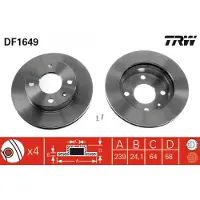 TRW Jarrulevy (1kpl) DF1649