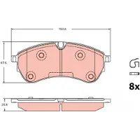 TRW Jarrupalasarja (4kpl), levyjarru GDB2362