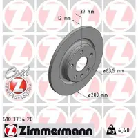 ZIMMERMANN Jarrulevy (1kpl) 610.3734.20